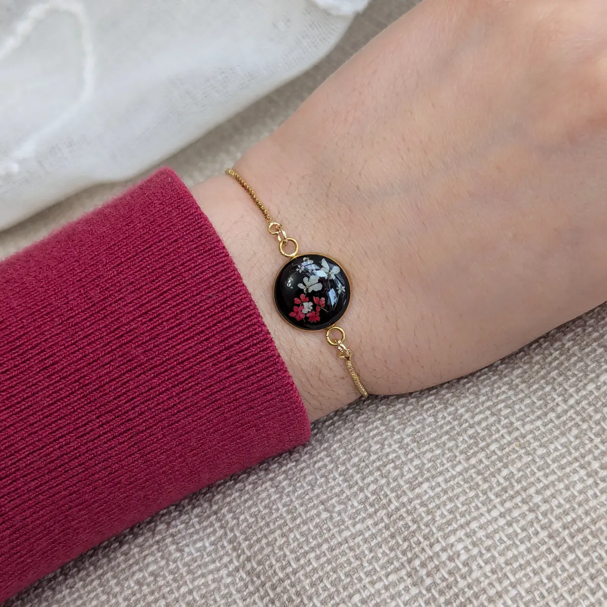 Resin Floral Bracelet 