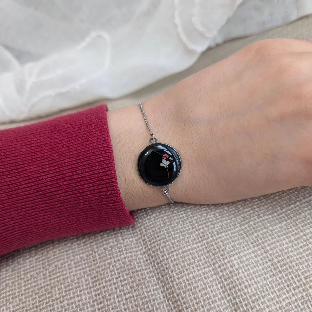 Resin Floral Bracelet 