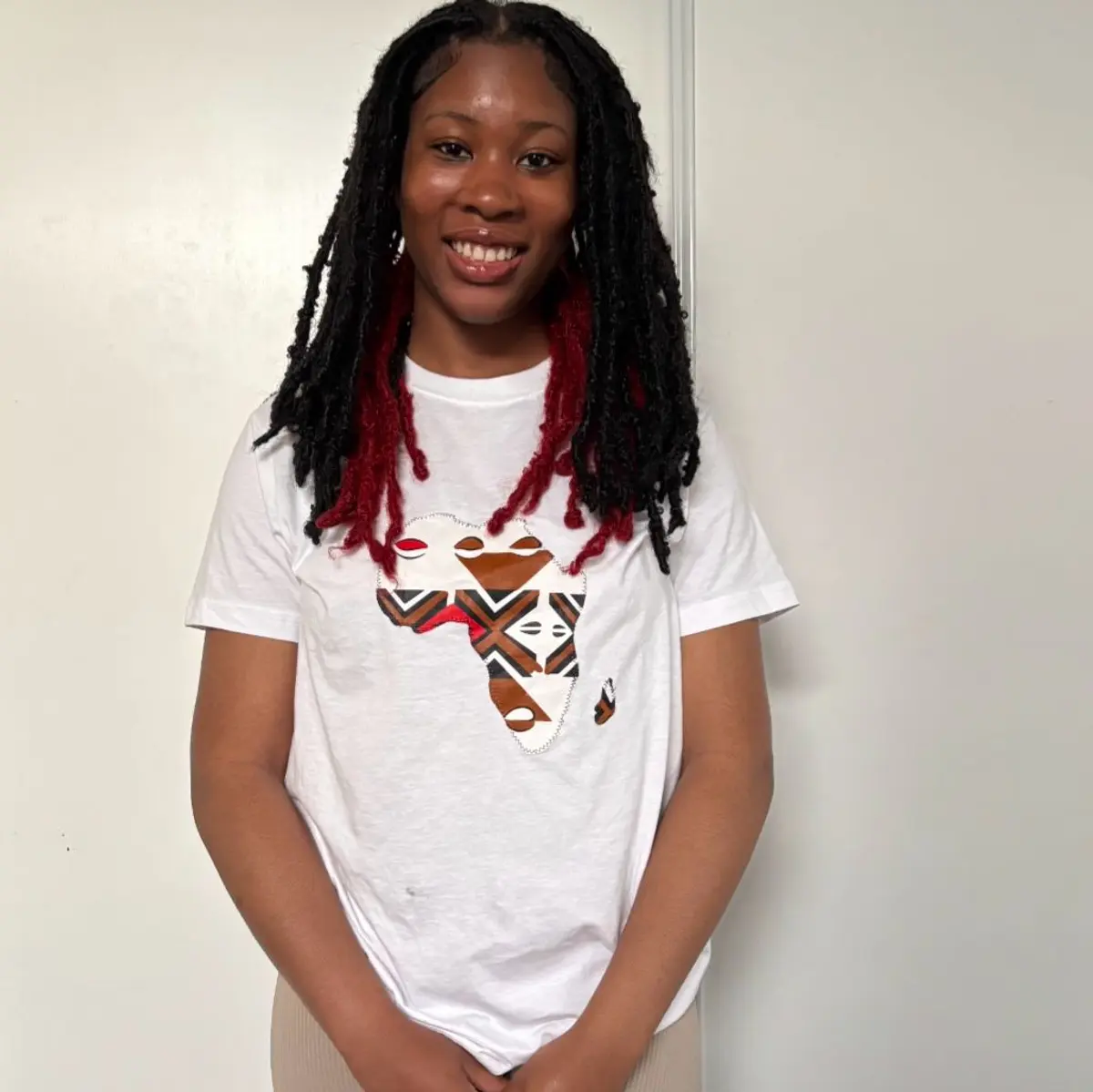 Tshirt with african, handmade, cotton, unisex, for all 