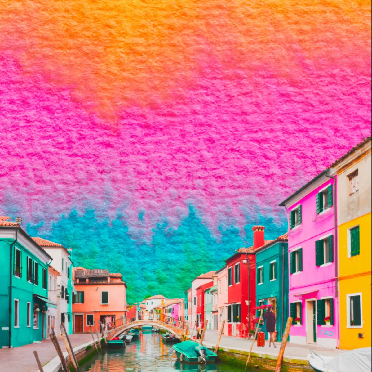 Venetian Landscape digital art collage 