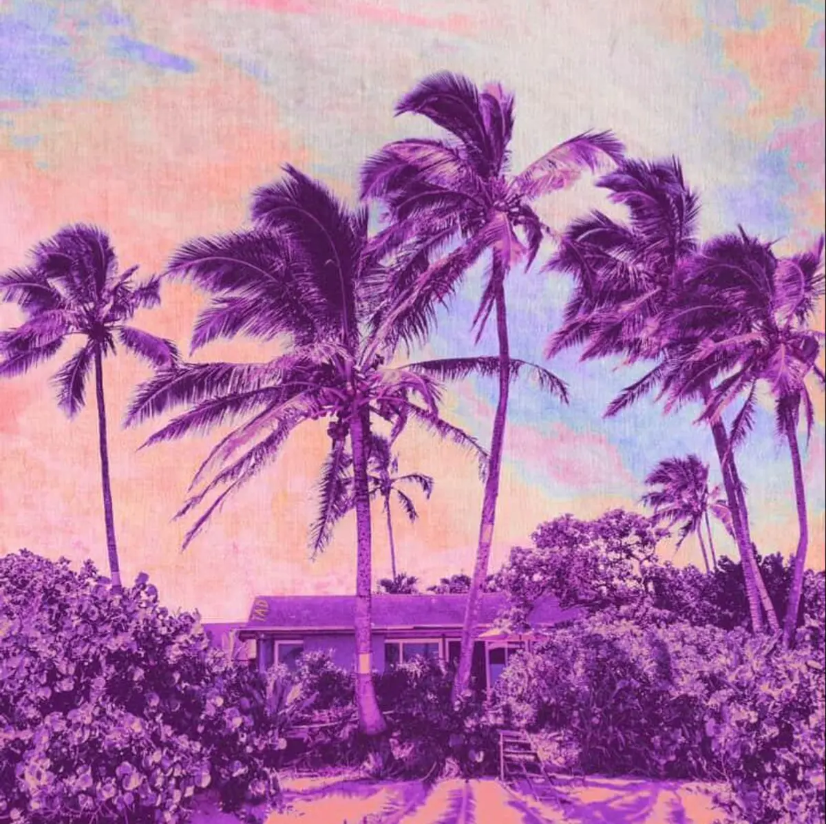 Beach House Digital Art Collage 