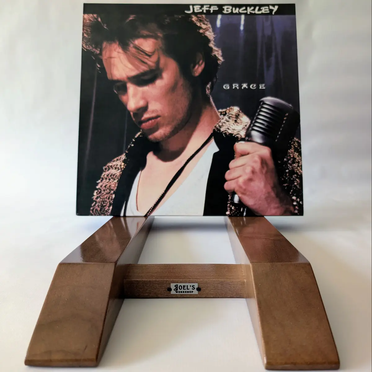 Minimalist Handmade Vinyl Record Stand (Tulipwood Toasted - 1)