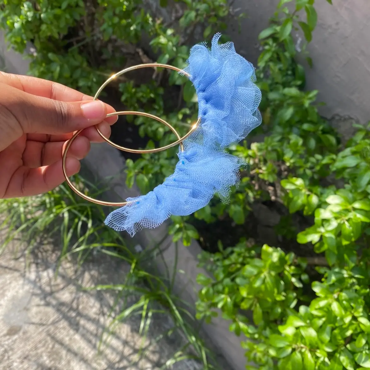 Handmade blue vae earrings 