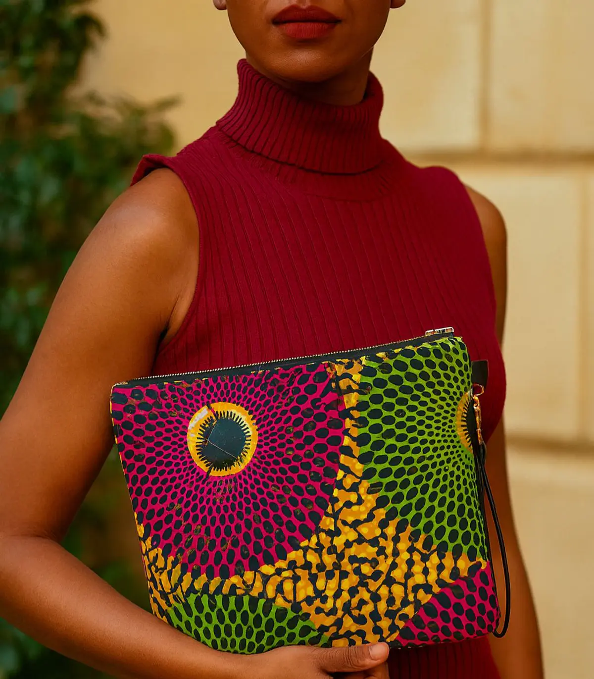 Vibrant Print Clutch 
