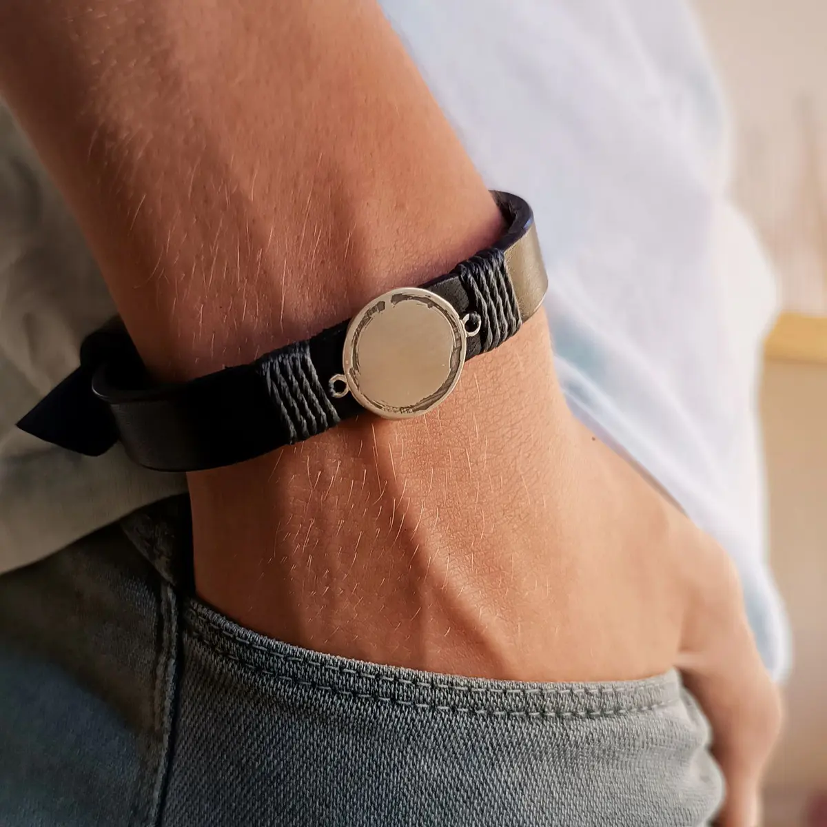 Enso Circle Bracelet Worn