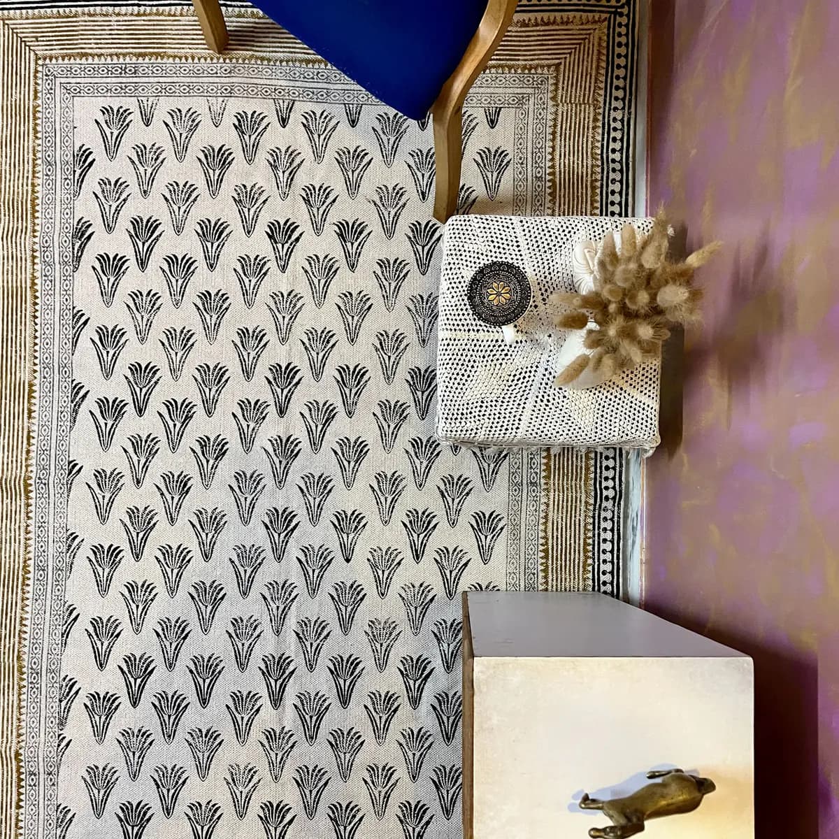 Buy premium handmade cotton rugs from India. Ethically crafted, stylish & perfect for living room and bedroom décor.