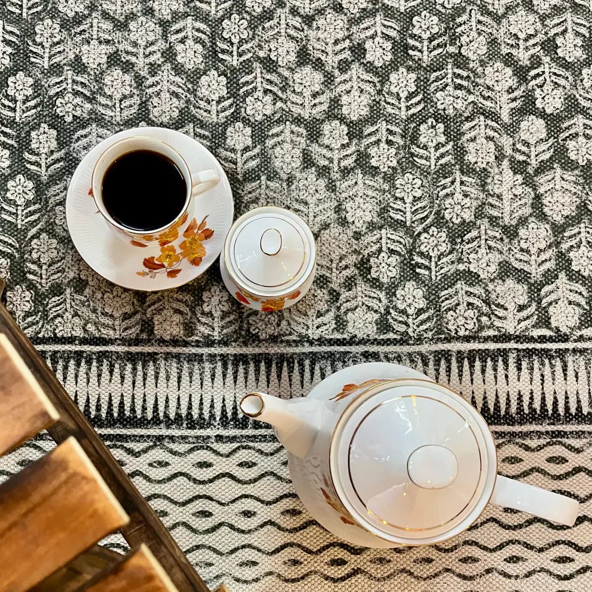 Handmade Indian Cotton Rug – Luxury Boho Area Rug for Living Room