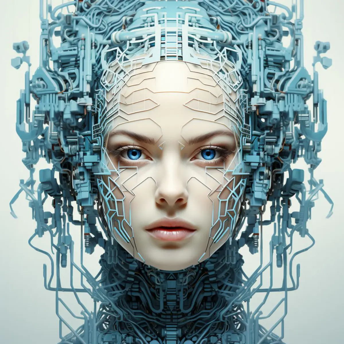 Human Sci-Fi Digital AI Artwork for Home Decor and Gifting