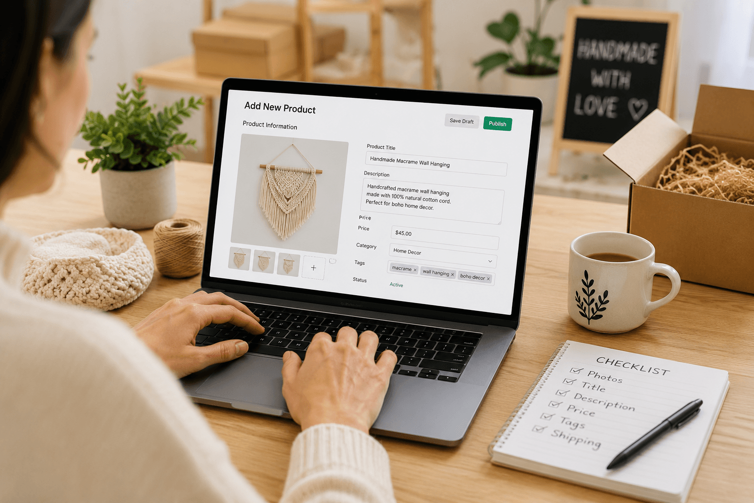 Cover Image for How to Set Up Your First Handmade Product Listing That Gets Clicks